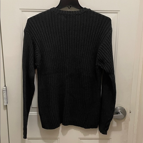 Eddie Bauer Men's size L Black Sweater, 100% cotton - Picture 3 of 3